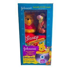 Disney Winnie Pooh VTG Johnson Johnson‎ Bubble Bath with CD Rom New in Box